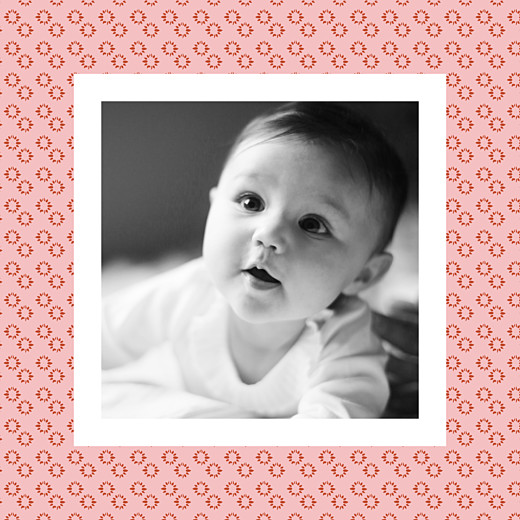 Carte de remerciement Petit wax rose - Recto Carte de remerciement Petit wax rose - Recto