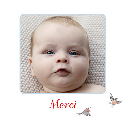 Carte de remerciement Petit conte d'hiver bleu finition Carte de remerciement Petit conte d'hiver bleu finition