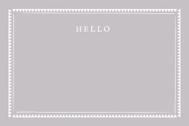 Carte de correspondance Cadre zigzag taupe