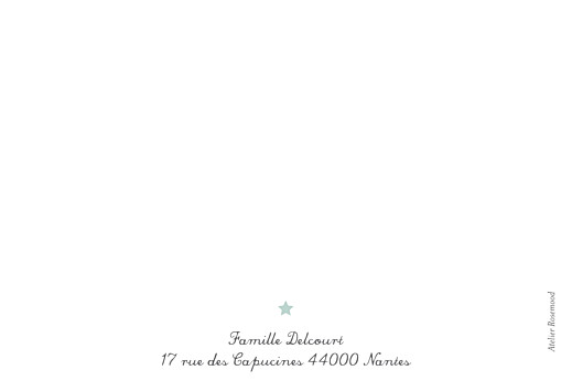 Carte de correspondance Hollywood bleu - Verso Carte de correspondance Hollywood bleu - Verso
