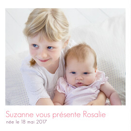 Faire-part de naissance Simple 1 photo blanc