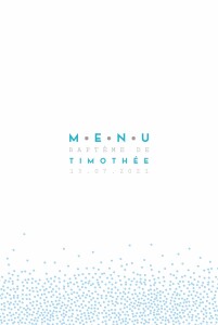 Menu de baptême Éveil bleu Menu de baptême Éveil bleu