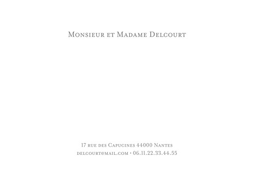 Carte de correspondance Simple gris - Recto Carte de correspondance Simple gris - Recto