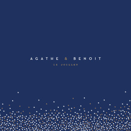 Faire-part de mariage Confetti bleu