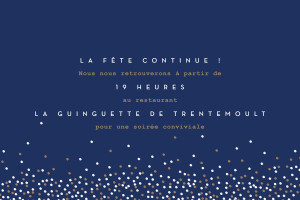 Carton d'invitation mariage Confetti bleu