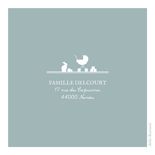 Faire-part de naissance Jeux d\'enfant (triptyque) gris Faire-part de naissance Jeux d\'enfant (triptyque) gris