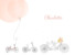 Faire-part de naissance À bicyclette triptyque paysage corail - Page 1 Faire-part de naissance À bicyclette triptyque paysage corail - Page 1