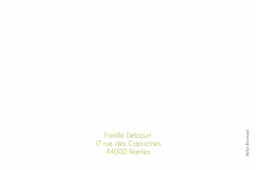 Carte de correspondance Étoiles ocre - Verso Carte de correspondance Étoiles ocre - Verso