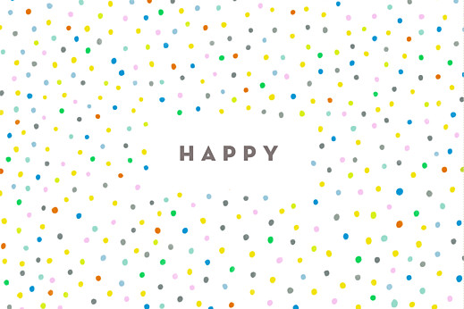 Carte de correspondance Happy blanc - Recto Carte de correspondance Happy blanc - Recto