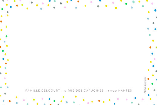 Carte de correspondance Happy blanc - Verso Carte de correspondance Happy blanc - Verso