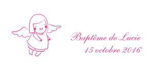 Etiquette perforée baptême Ange rose Etiquette perforée baptême Ange rose