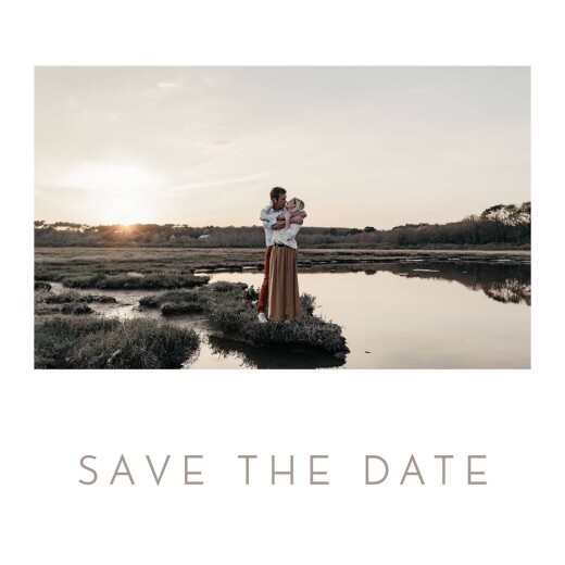Save the Date Simple 1 photo carré blanc - Recto