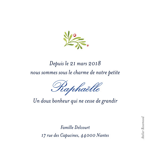 Faire-part de naissance Murmure de forêt (triptyque) vert - Page 3 Faire-part de naissance Murmure de forêt (triptyque) vert - Page 3