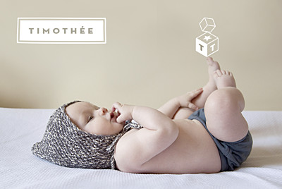 Faire-part de naissance Mon petit acrobate blanc finition Faire-part de naissance Mon petit acrobate blanc finition