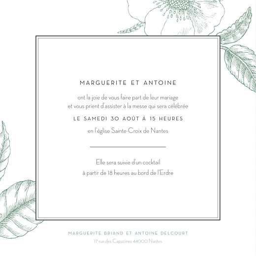Faire-part de mariage Gravure chic rv vert - Page 2 Faire-part de mariage Gravure chic rv vert - Page 2