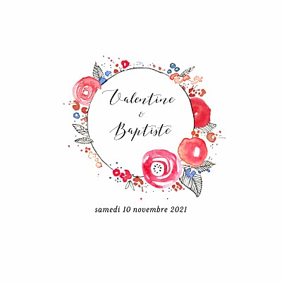 Faire-part de mariage Romance blanc finition Faire-part de mariage Romance blanc finition