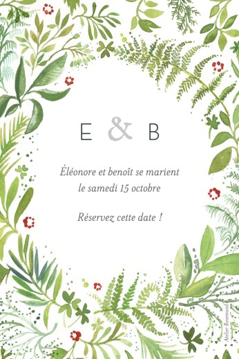 Save the Date Murmure de forêt vert - Page 2