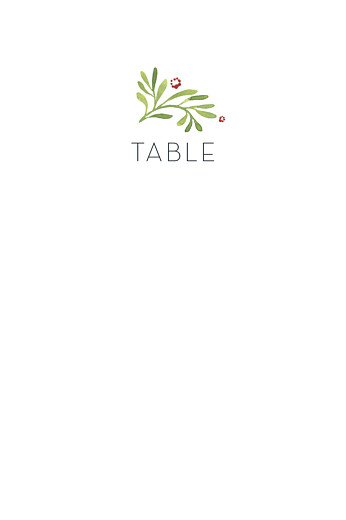 Marque-table mariage Murmure de forêt vert - Verso Marque-table mariage Murmure de forêt vert - Verso
