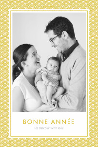 Carte de voeux Pattern 2 photos jaune Carte de voeux Pattern 2 photos jaune