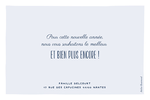 Carte de voeux Petite ardoise (dorure) bleu Carte de voeux Petite ardoise (dorure) bleu