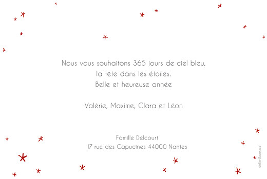 Carte de voeux Ange (3 photos) rouge Carte de voeux Ange (3 photos) rouge