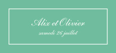 Etiquette perforée mariage Chic liseré vert Etiquette perforée mariage Chic liseré vert