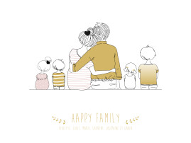 Affiche Lovely family 4 enfants mixte