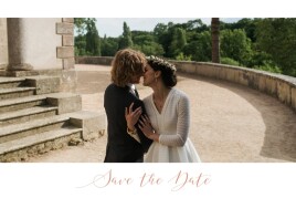 Save the Date Bandeau 1 photo paysage blanc