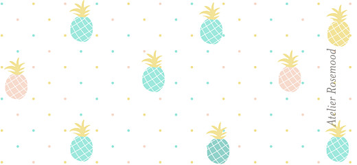 Etiquette perforée baptême Ananas vert - Verso Etiquette perforée baptême Ananas vert - Verso