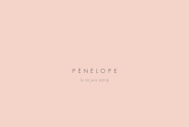 Faire-part de naissance Comptine photo paysage (dorure) rose