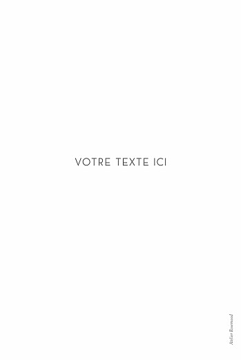 Carte de remerciement Vierge rectangulaire blanc - Verso Carte de remerciement Vierge rectangulaire blanc - Verso