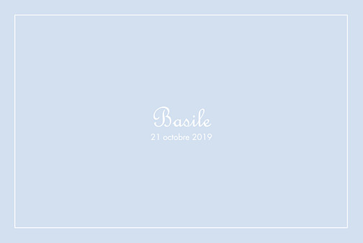 Faire-part de naissance Classique liseré paysage bleu layette Faire-part de naissance Classique liseré paysage bleu layette
