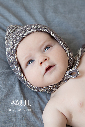 Faire-part de naissance The photo ! portrait blanc - Recto Faire-part de naissance The photo ! portrait blanc - Recto