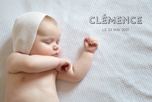 Faire-part de naissance The photo ! paysage (4 pages) blanc - Page 1 Faire-part de naissance The photo ! paysage (4 pages) blanc - Page 1