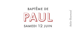 Etiquette perforée baptême The photo ! blanc