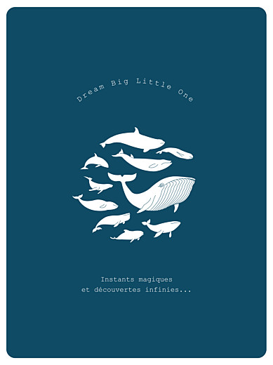 Affiche Baleine extraordinaire bleu - Recto Affiche Baleine extraordinaire bleu - Recto