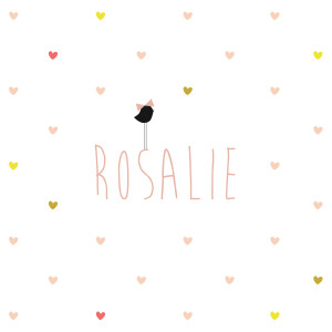 Faire-part de naissance Lovely girl blanc Faire-part de naissance Lovely girl blanc