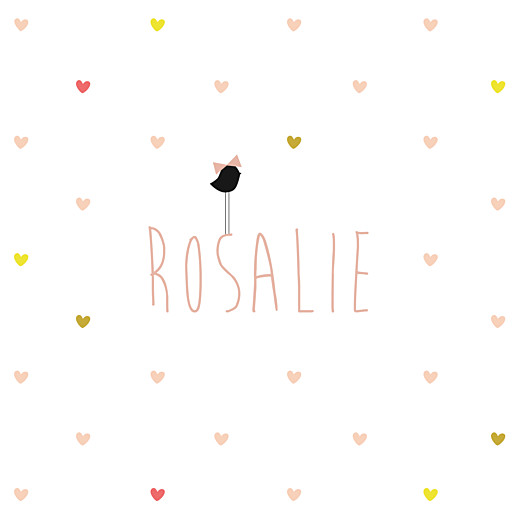 Faire-part de naissance Lovely girl blanc Faire-part de naissance Lovely girl blanc