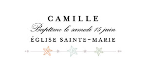 Etiquette perforée baptême Liberty origami étoiles mixte Etiquette perforée baptême Liberty origami étoiles mixte