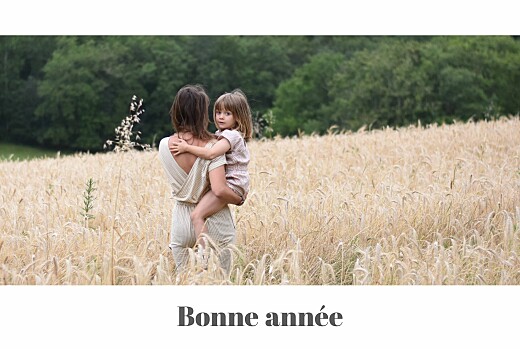 Carte de voeux Bandeau 1 photo paysage blanc - Recto Carte de voeux Bandeau 1 photo paysage blanc - Recto