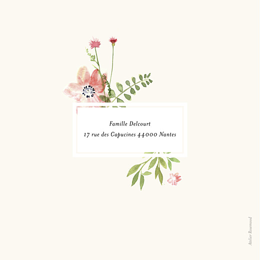 Faire-part de naissance Fleurs aquarelle photo crème - Page 4 Faire-part de naissance Fleurs aquarelle photo crème - Page 4