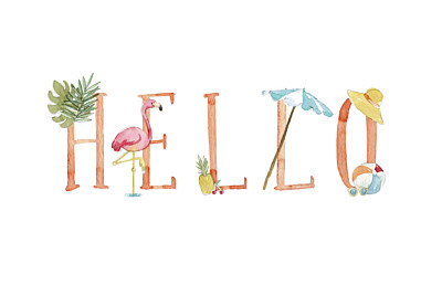 Faire-part de naissance Hello summer photo blanc finition Faire-part de naissance Hello summer photo blanc finition