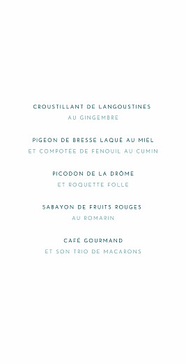 Menu de mariage Journée de printemps (4 pages) blanc - Page 3 Menu de mariage Journée de printemps (4 pages) blanc - Page 3