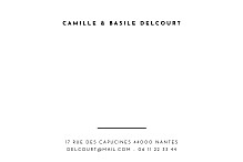Carte de correspondance Classique chic blanc