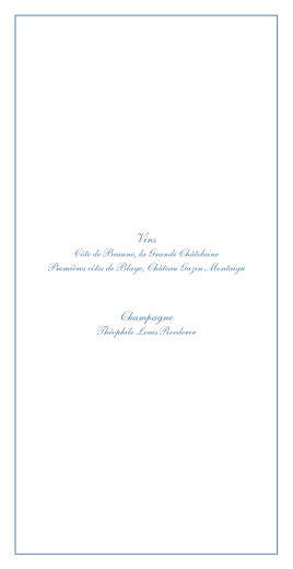 Menu de mariage Chic liseré (4 pages) bleu - Page 2