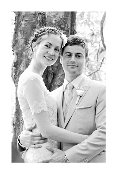 Carte de remerciement mariage Acapulco blanc & vert finition Carte de remerciement mariage Acapulco blanc & vert finition