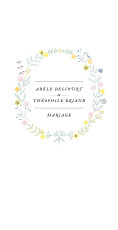 Menu de mariage Instant fleuri (4 pages) blanc