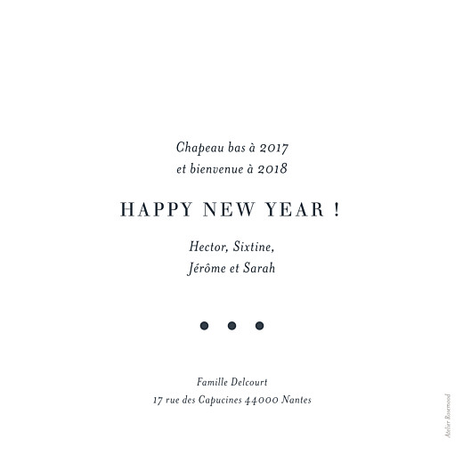 Carte de voeux Photo chic (dorure) blanc - Page 2 Carte de voeux Photo chic (dorure) blanc - Page 2