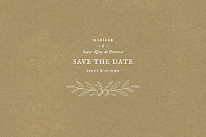 Save The Date Marron A Personnaliser