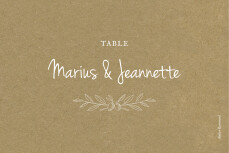 Marque-table mariage Provence Kraft